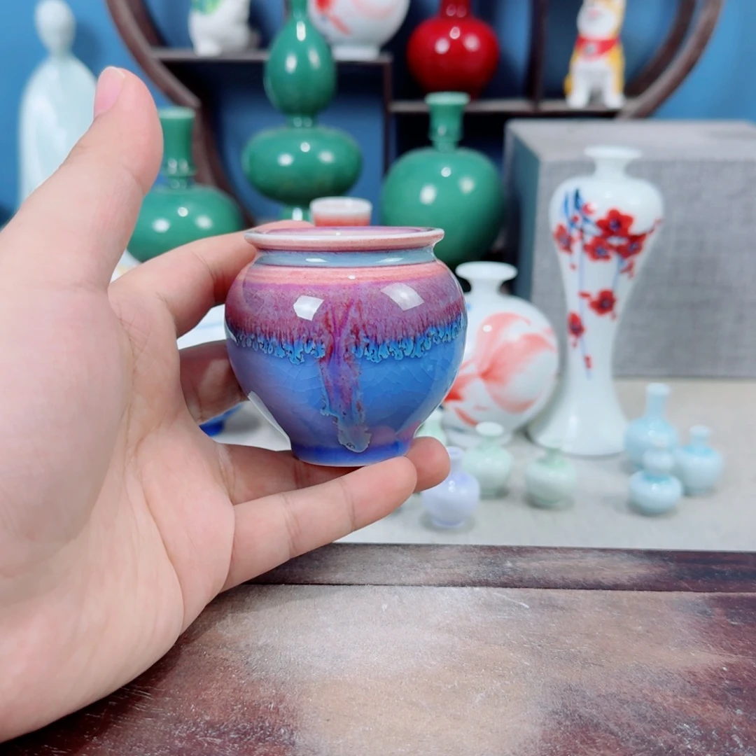 陶瓷手工小花器摆件