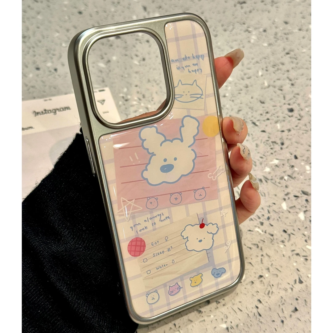 壳望毛球小狗适用苹果15Pro手机壳13硅胶XSMax/xr/12女16/14p套