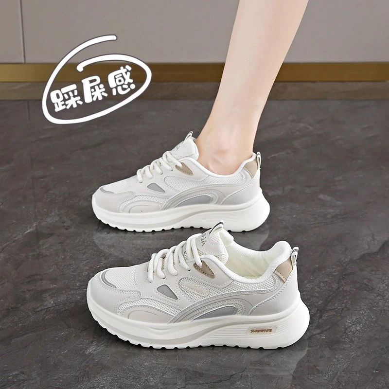 Moleubak运动鞋女2025春秋轻便百搭软底减震跑步鞋防滑休闲鞋