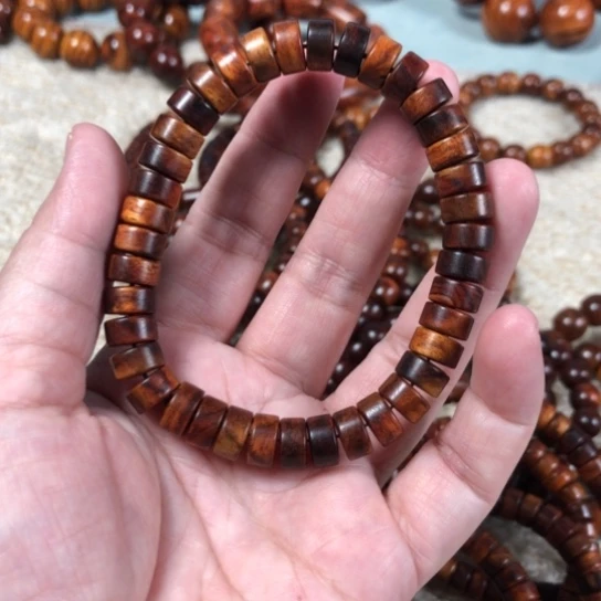 黄花梨/降香黄檀海南黄花梨药片珠5*9