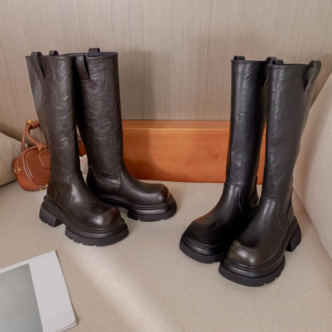 【HeiPa】安暖家【潘森】秋季穿新款厚底带时尚韩版靴子女款XDXM755