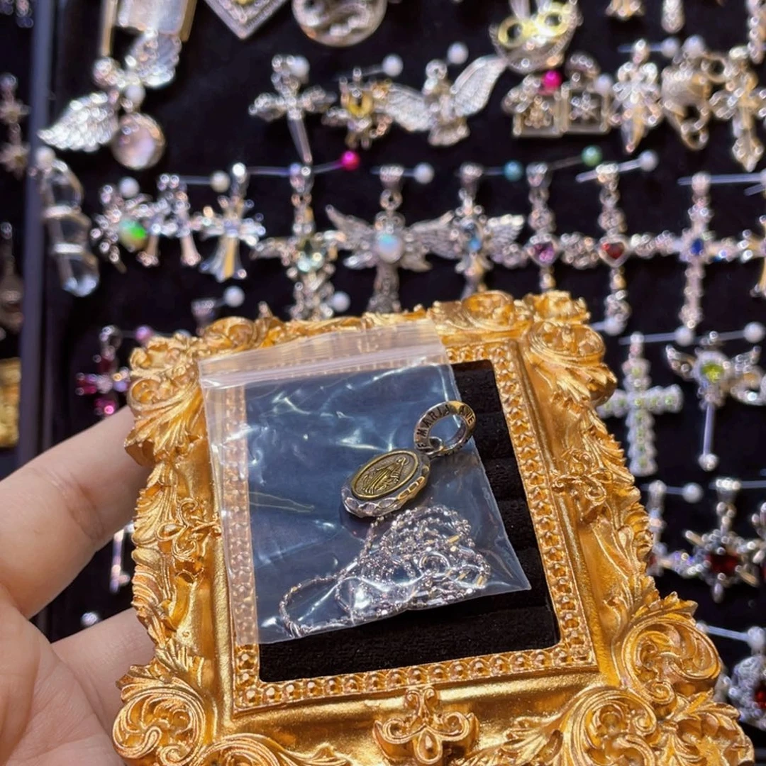 925银无圣母想和银链