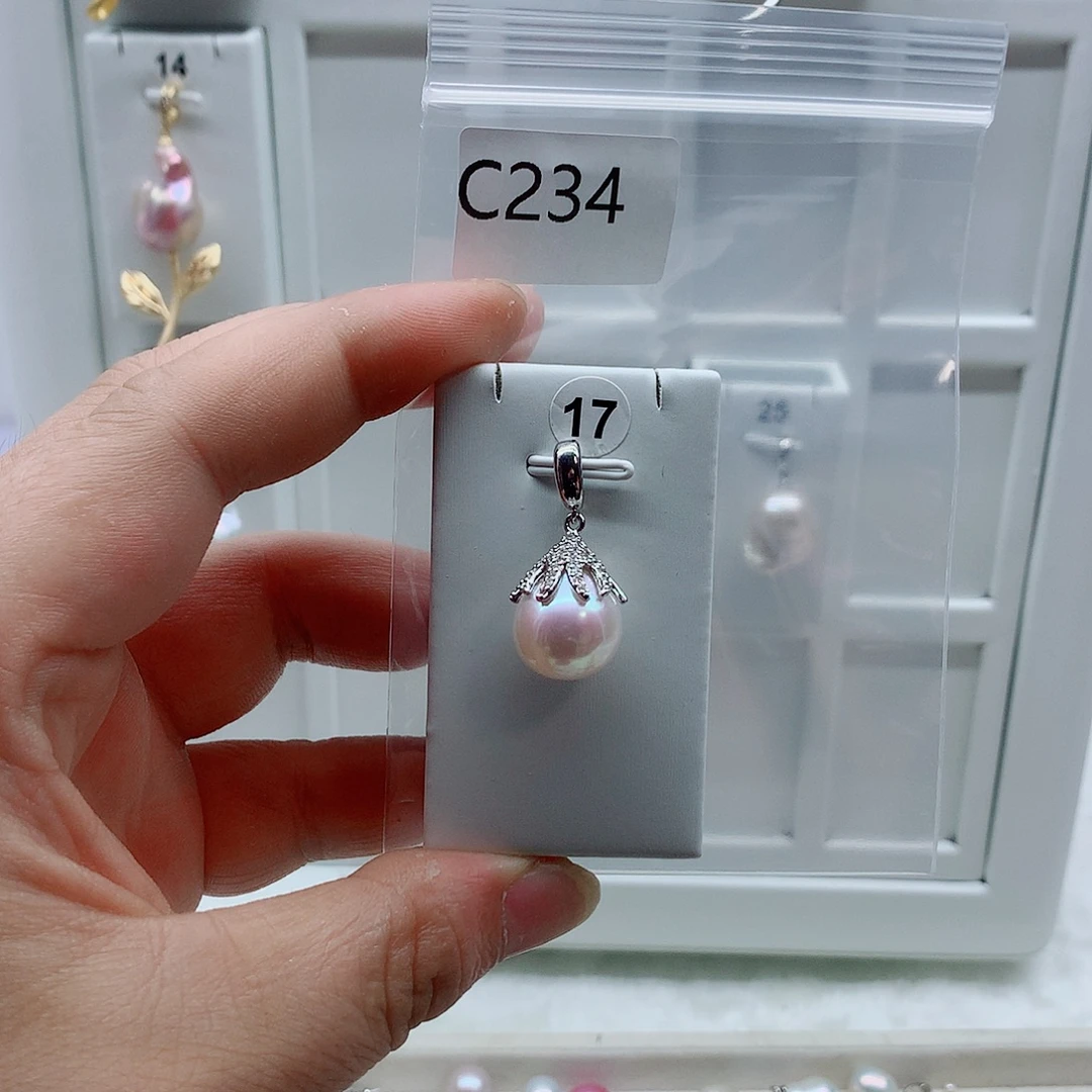 合金淡水珍珠吊坠(不含链)