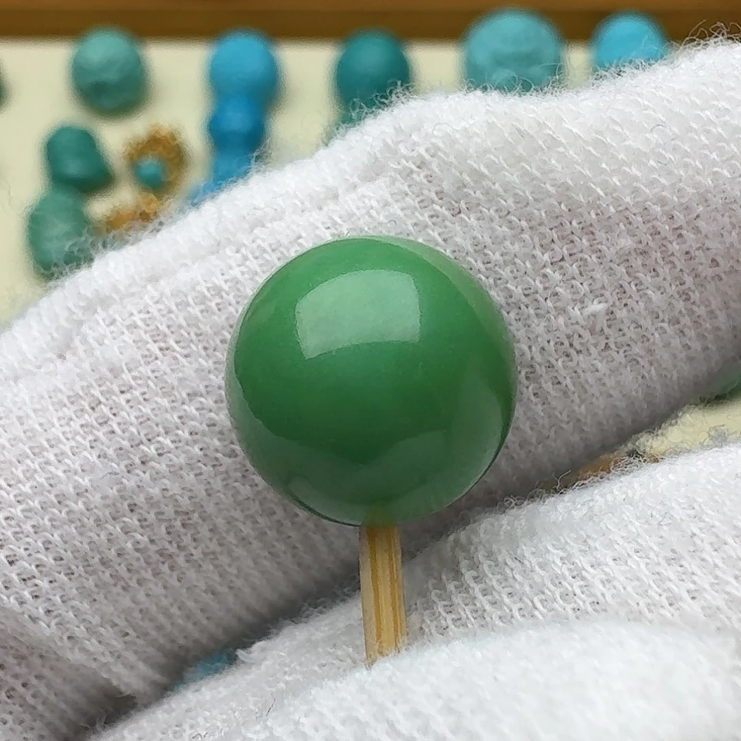 嘎***绿松石未镶嵌圆珠11.3