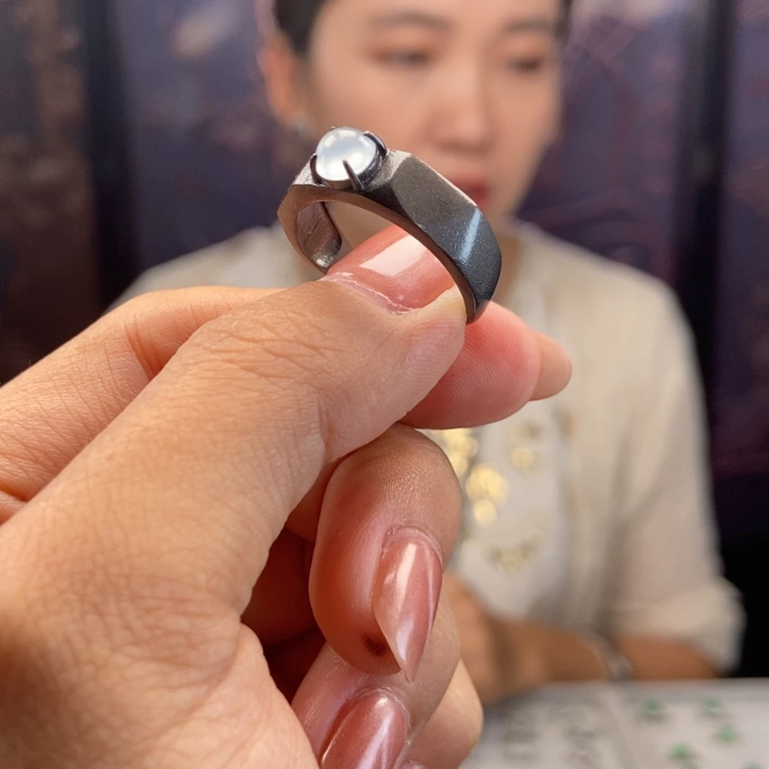 银S925镶嵌戒指翡翠