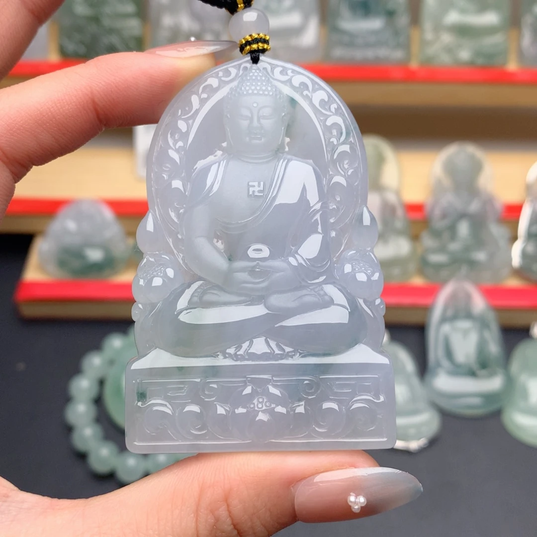 财***翡翠未镶嵌颈饰大日