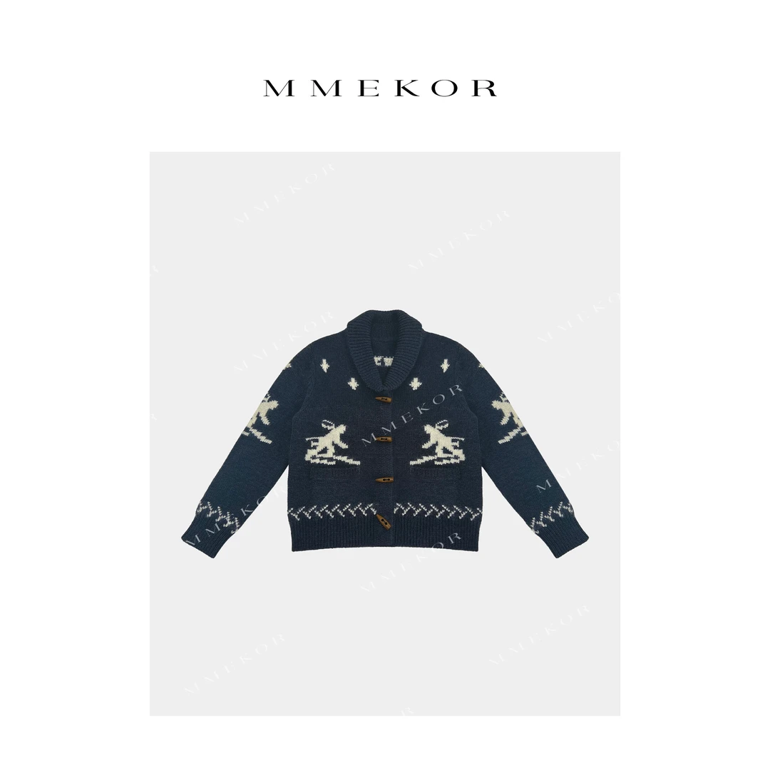 MMEKOR “麋鹿之约”毛衣 2025新款秋款静奢老钱风潮流上衣 30572
