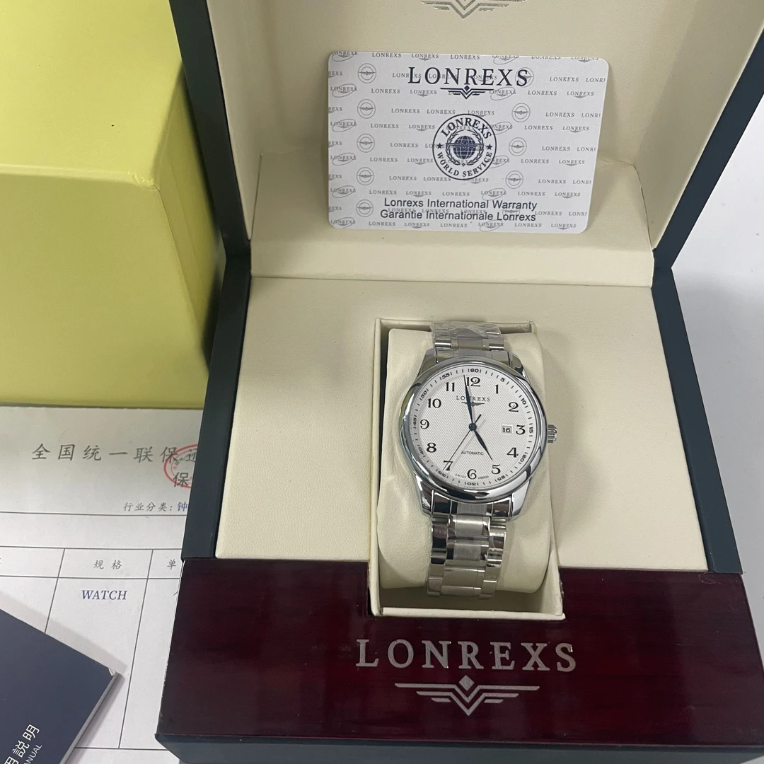 LONREXS/名匠单日历/表径42mm男士经典全自动腕表