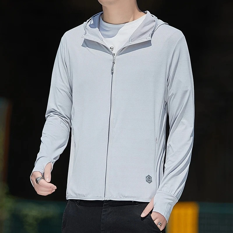 时尚防晒服男装2025年夏季纯色