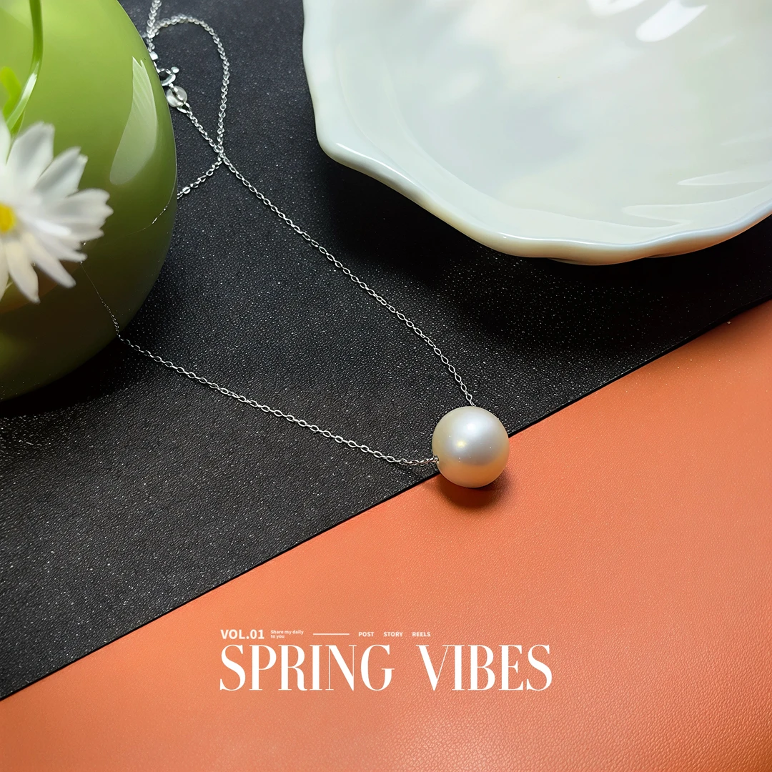 天然淡水珍珠项链 - DSN设计师款复古高级项链（5107）