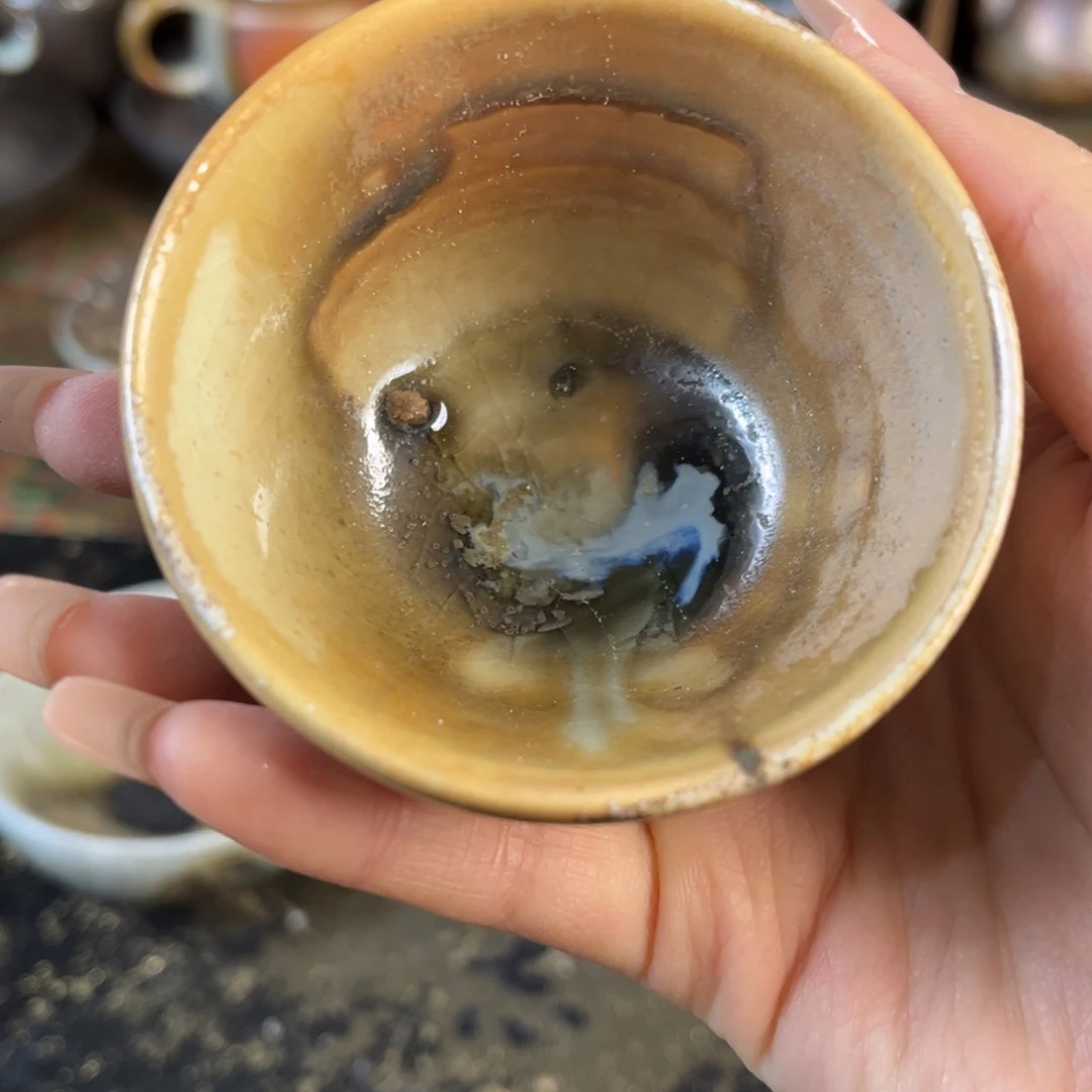 杯柴烧茶器主人杯微瑕
