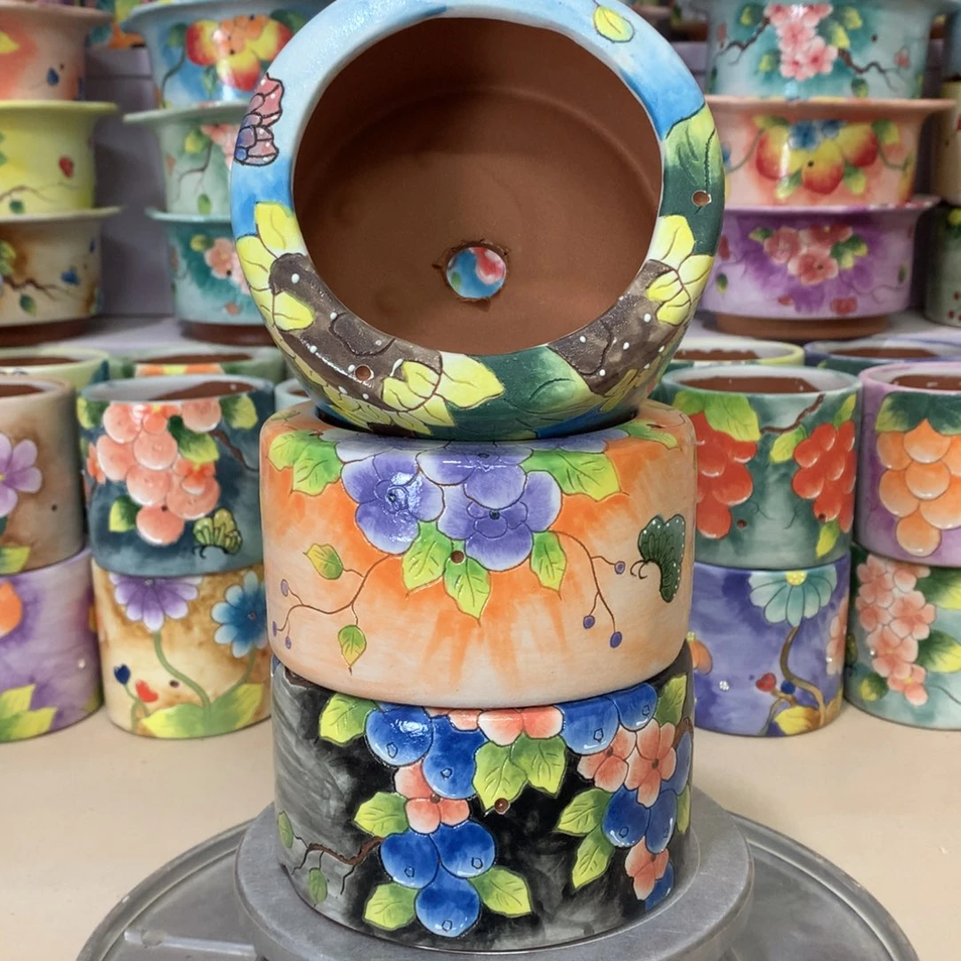 福利花盆，手绘花盆