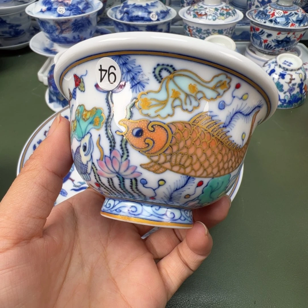 陶瓷景德镇纯手工纯手绘茶具木木94