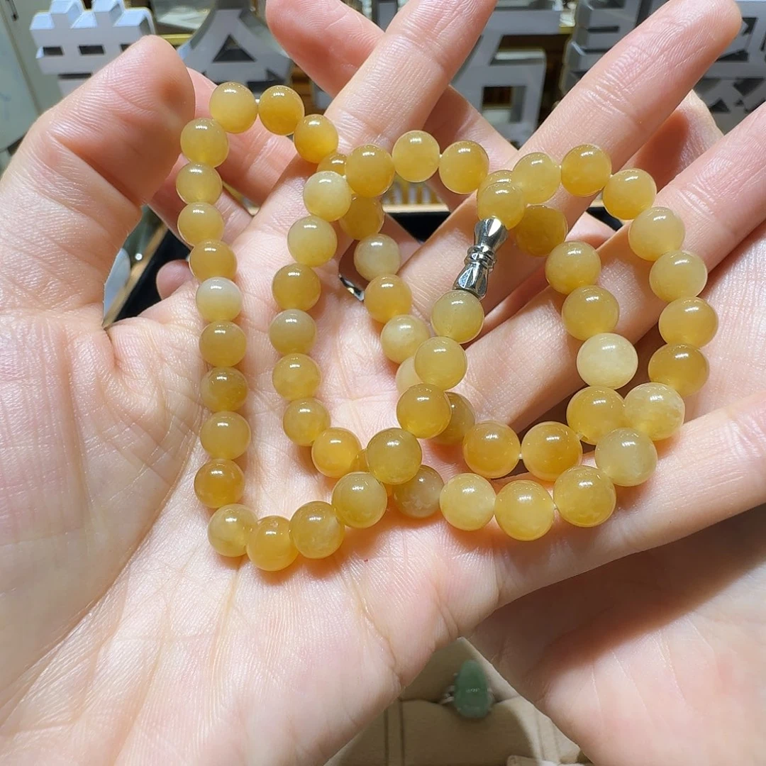项链未镶嵌和田玉（糖玉）
