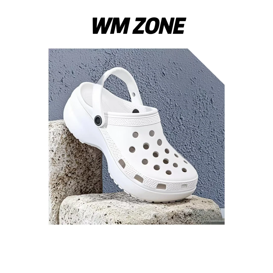 虎儿 3-3461 白色云朵女款洞洞鞋