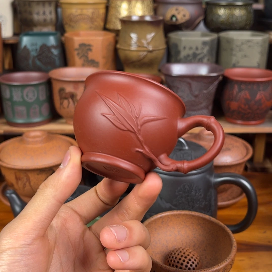 茶杯紫砂宜兴原矿紫砂杯茶具