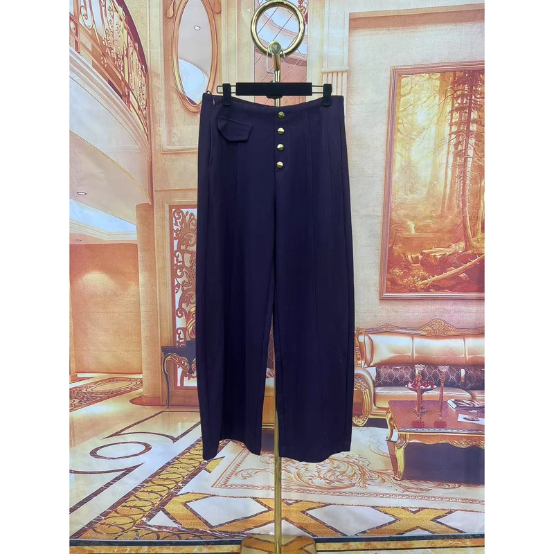 236870 秋冬新款欧货 通勤显瘦大长腿阔腿裤西裤女