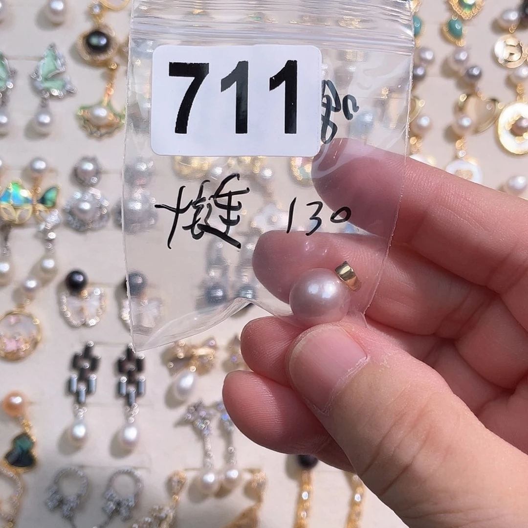 合金淡水珍珠耳饰哦*豁