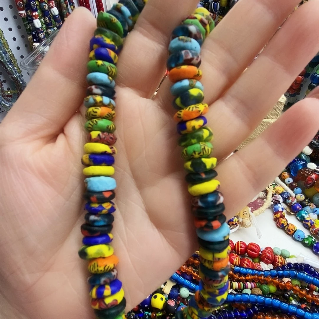 琉璃颈饰非洲多宝甜甜圈，070