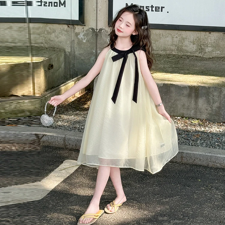 女童夏季吊带连衣裙女孩中大儿童公主雪纺裙子夏装洋气潮衣服8岁9
