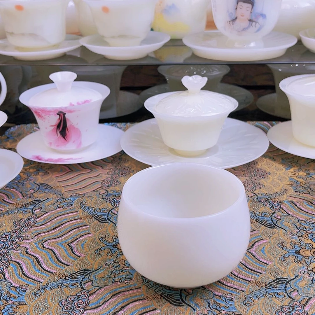 盖碗瓷精品璞玉瓷主人杯180cc