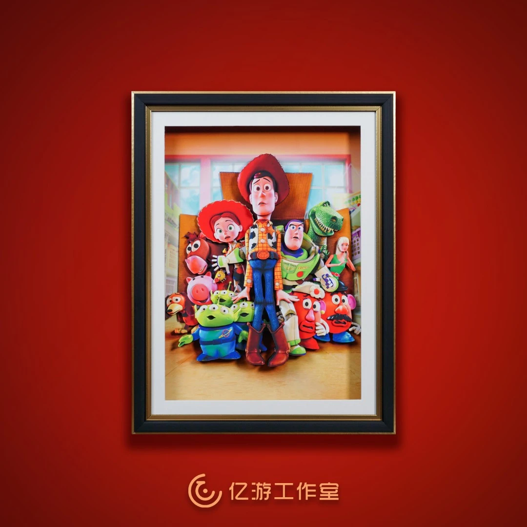 玩具总动员3D立体工艺画客厅卧室挂画壁画卡通动漫送孩子礼物儿童