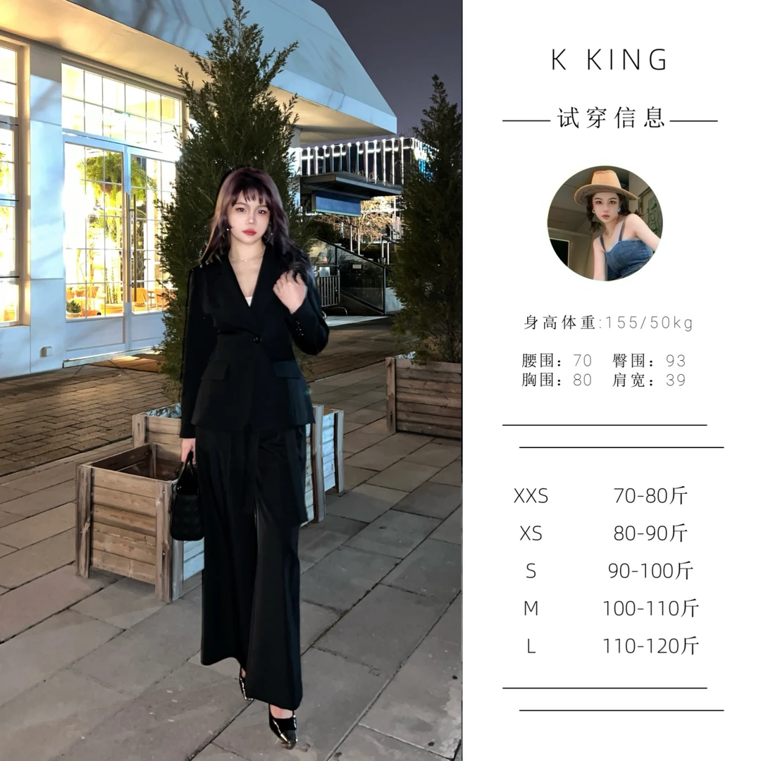 <K KING>【乔妹同款】小个子定制收腰显瘦时尚女款春款休闲西装外套