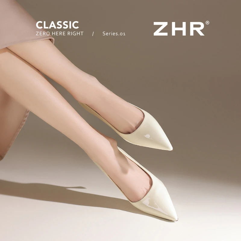 ZHR/则则高跟鞋女2025秋季新款尖头细跟通勤工作鞋配裙子气质女鞋