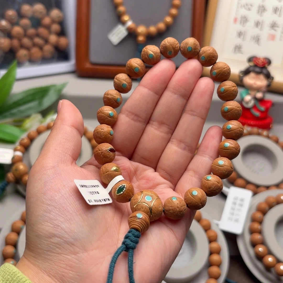 凤眼菩提手串12左右镶嵌手串