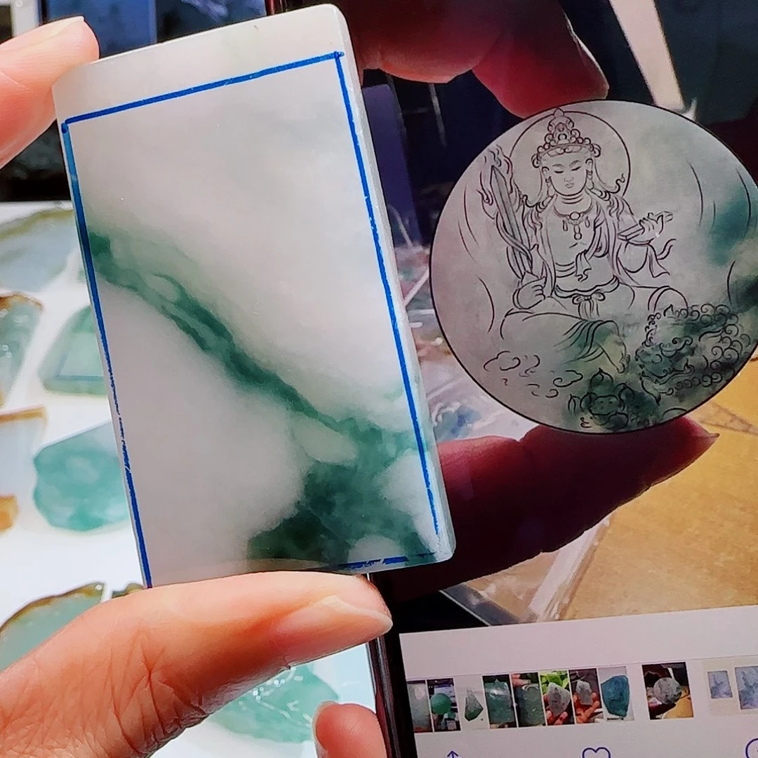 定制翡翠未镶嵌翡翠挂件