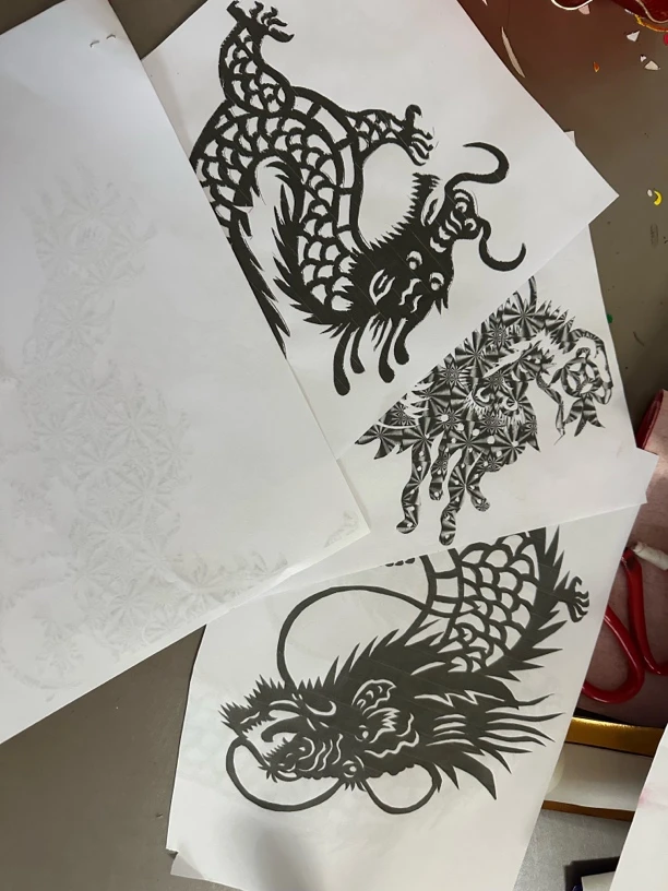 仙衣贴花打印图拍一发三对不同花型打印版