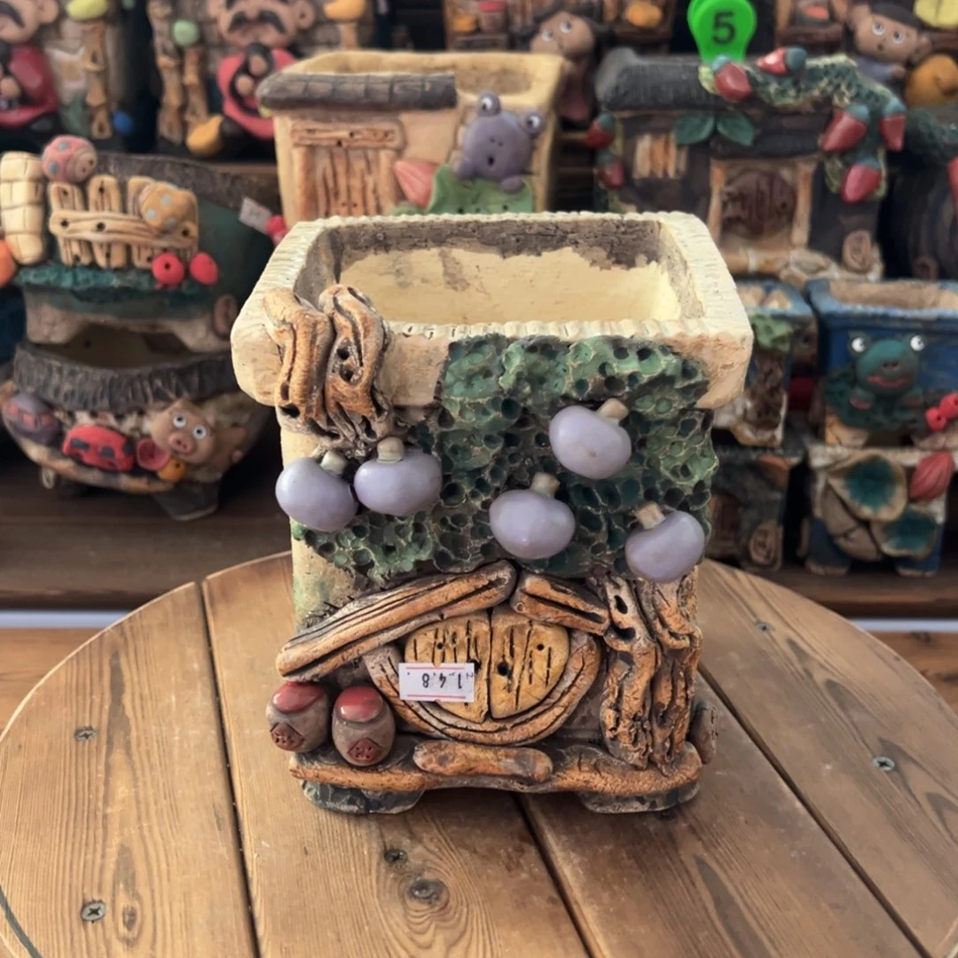 红陶嘻哈多肉花盆