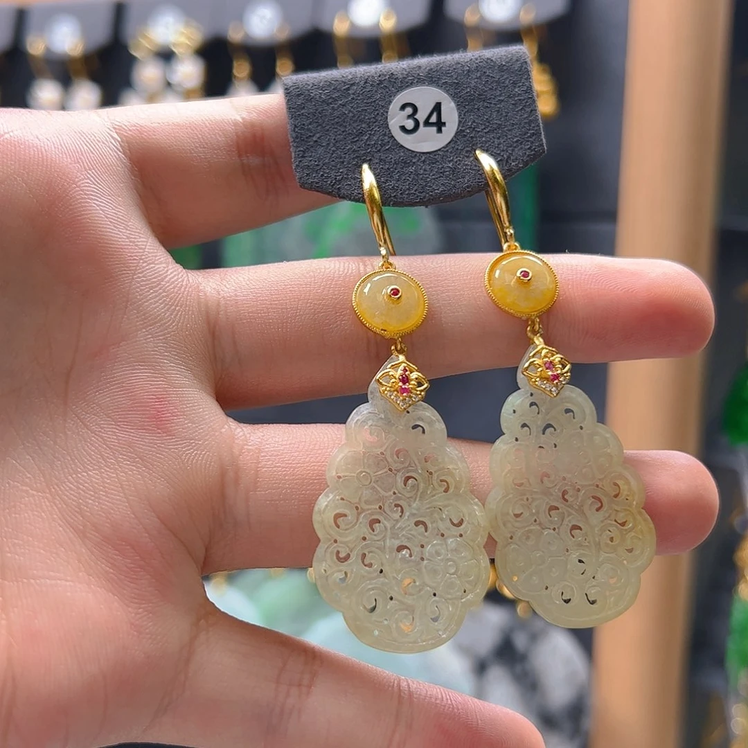 未镶嵌翡翠耳饰翡翠