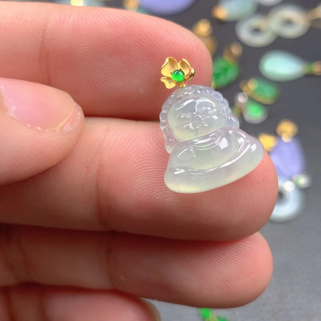【闪购商品】颈饰18K金镶嵌翡翠翡翠