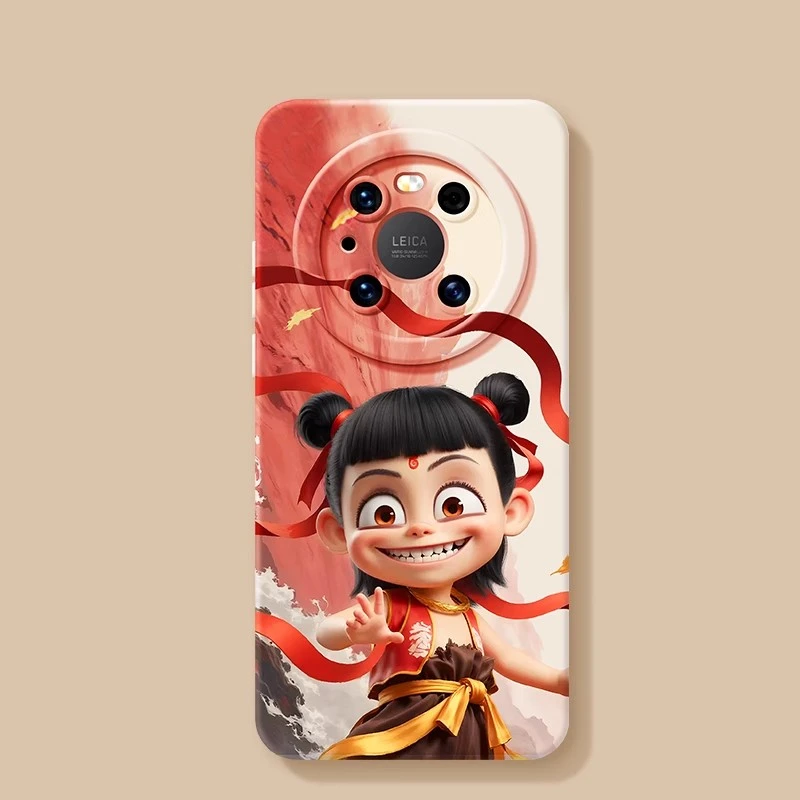 哪吒魔丸适用华为p系列手机壳新款敖丙华为mate60pro硅胶中国风