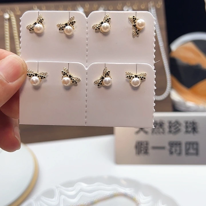 淡水珍珠耳饰银S925镶嵌