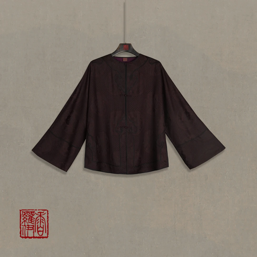 香罗伊【韵绥】传统复古提花上衣