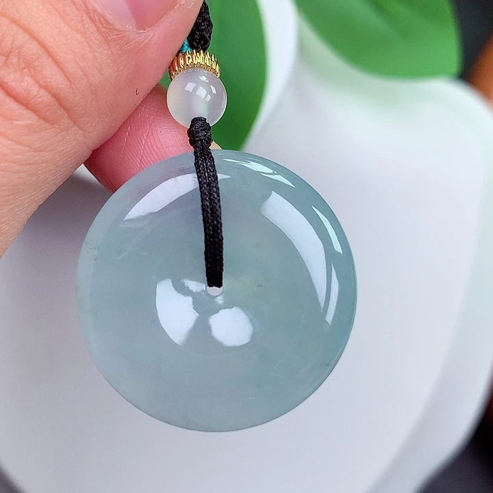 颈饰未镶嵌翡翠平安扣 28.8x6.5mm