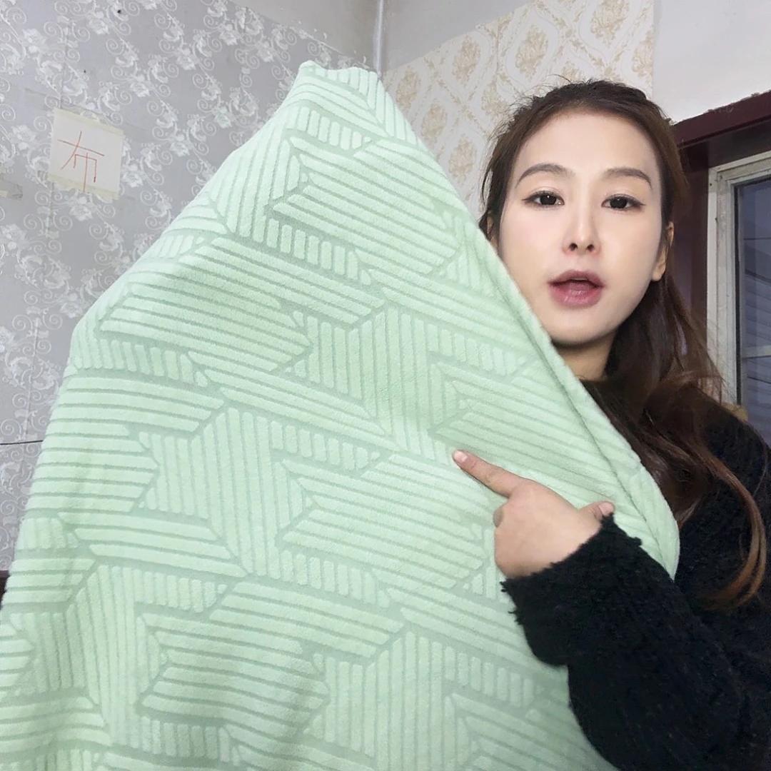 聚酯纤维牛奶绒面料好好好324 两个