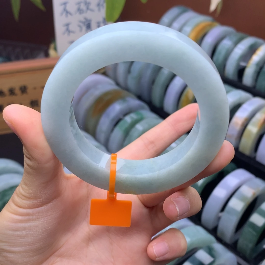 未镶嵌手镯定制翡翠定制不退不换52-57