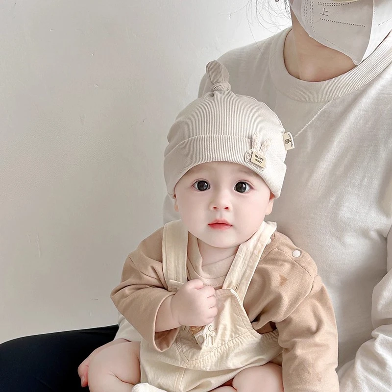 婴幼儿帽子春秋季护囱门新生儿胎帽男女宝宝小月龄囟门可爱套头帽