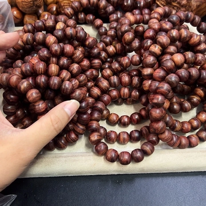 黄花梨/降香黄檀手串/手链12mm桶珠山料无胶无腊