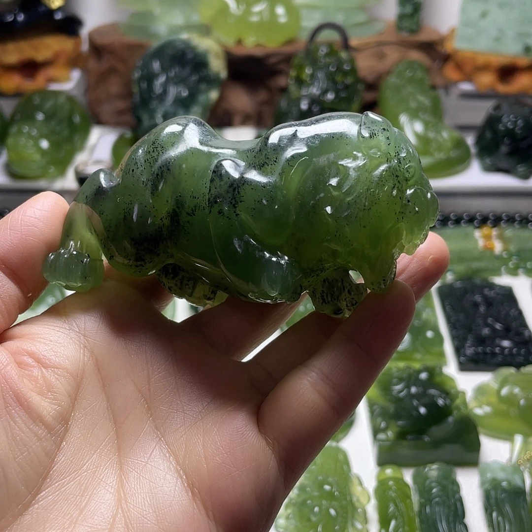 蛇纹石玉未镶嵌手把