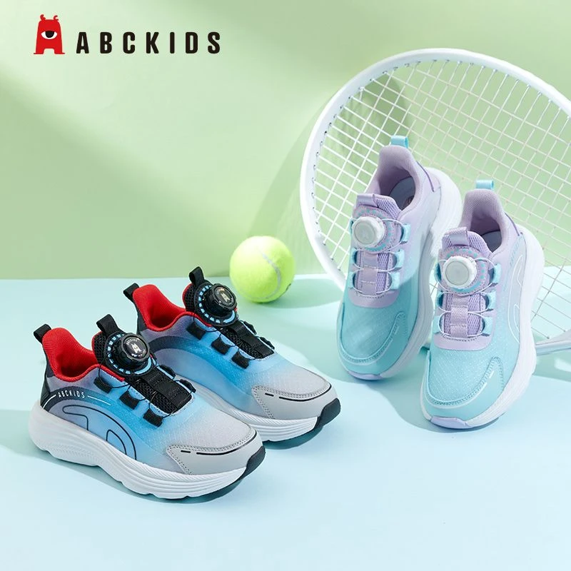 Abckids童鞋春季新款儿童软底跑步鞋防滑运动鞋女童透气休闲网鞋