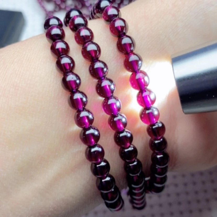 【闪购商品】石榴石手链未镶嵌5紫牙乌