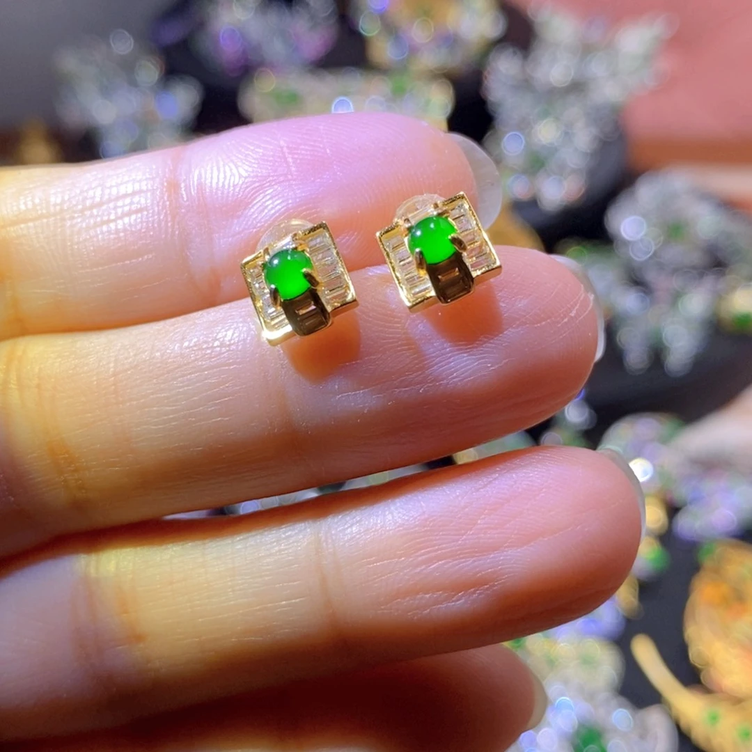 吊坠(不含链)银S925镶嵌翡翠