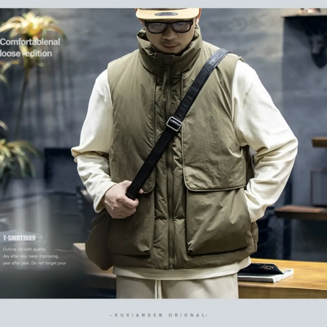 冬款上新羽绒服马甲立领羽绒外套百搭保暖短款外套852