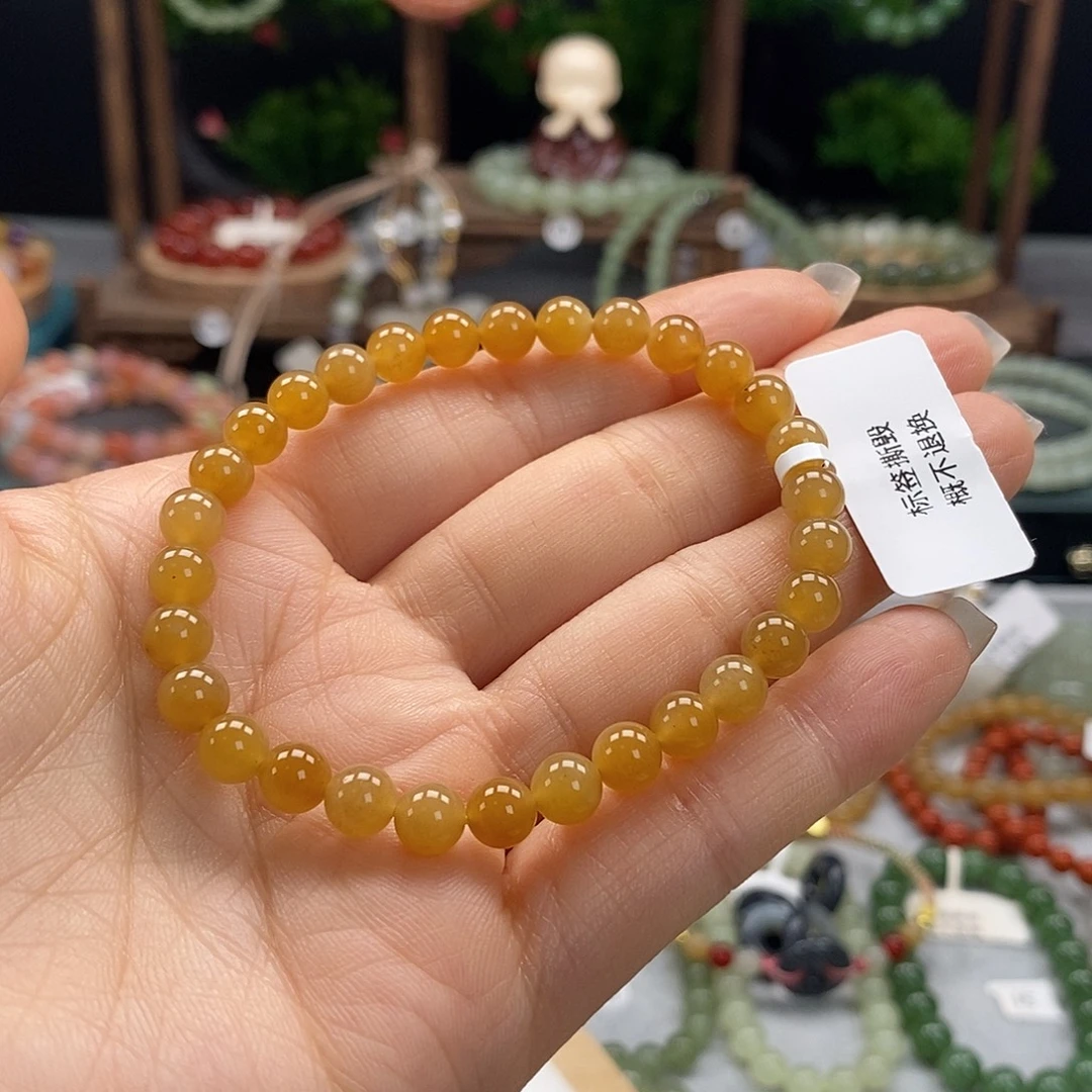 和田玉未镶嵌手链微瑕