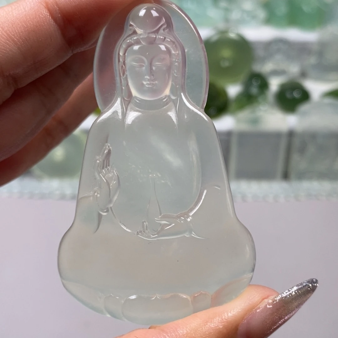 川***江蛇纹石玉未镶嵌颈饰