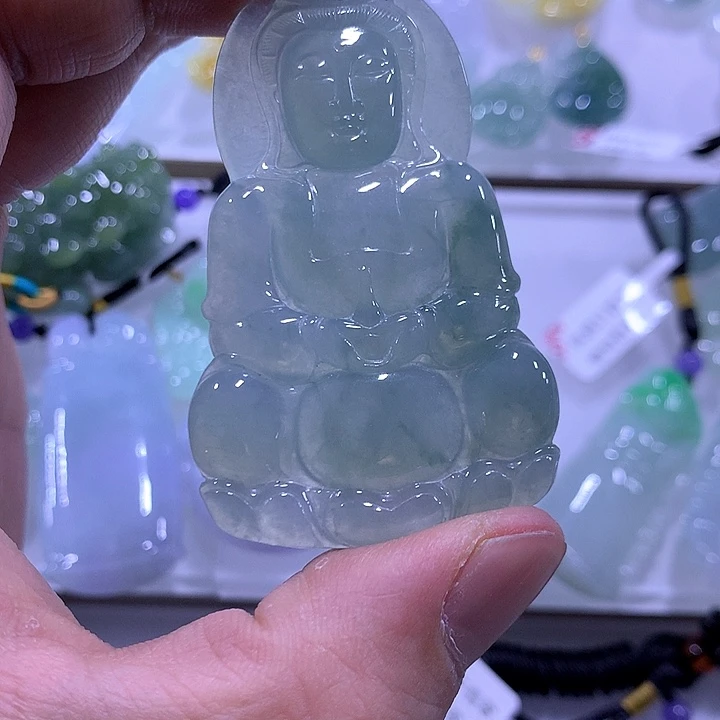 翡翠颈饰未镶嵌天然翡翠A货吊坠